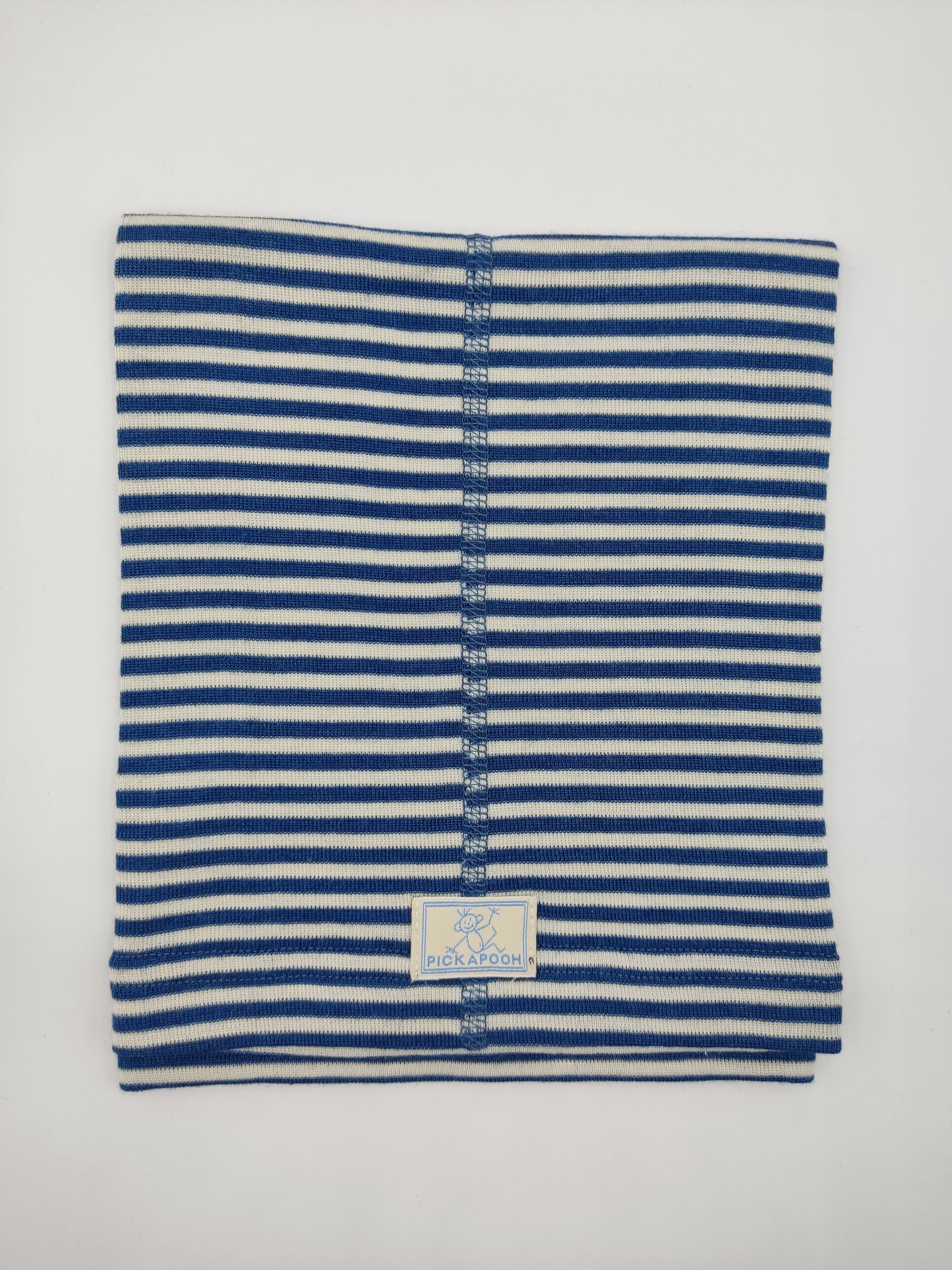 Scaldacollo in lana e seta per bambino e adulto // riga Blu elettrico